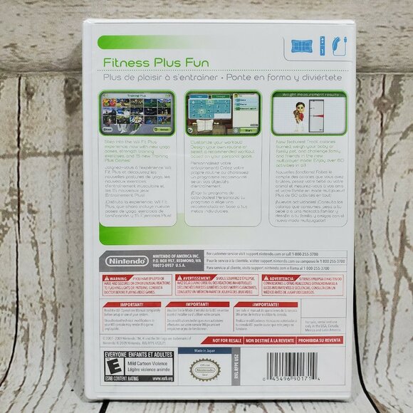 Wii Fit Plus 2009 Fitness Activities Nintendo Wii Brand New Sealed - Picture 2 of 10